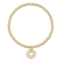 Classic Gold 3mm Bracelet - Love Gold Disc