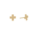 Signature Cross Studs - Gold