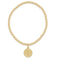 Classic Gold 3mm Bracelet - Blessing Gold Disc