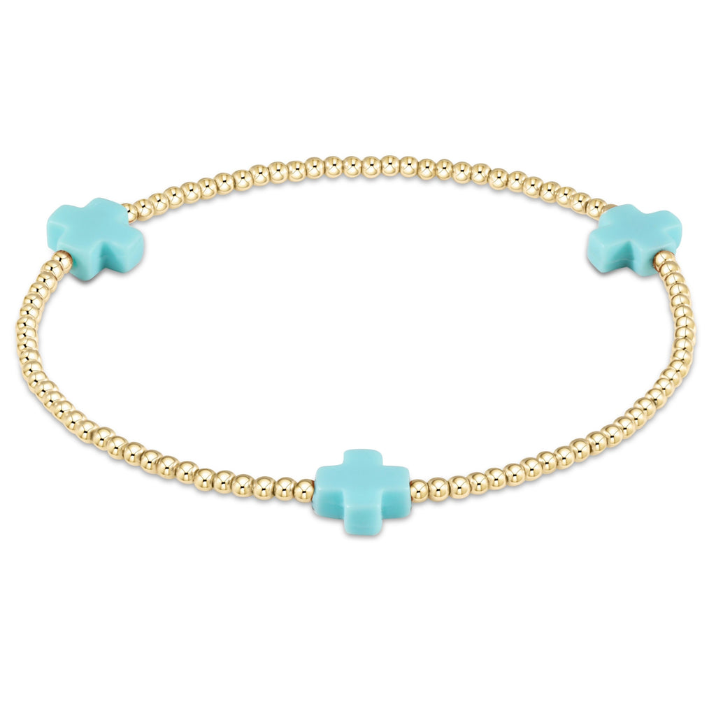 Signature Cross 2mm Gold Bracelet