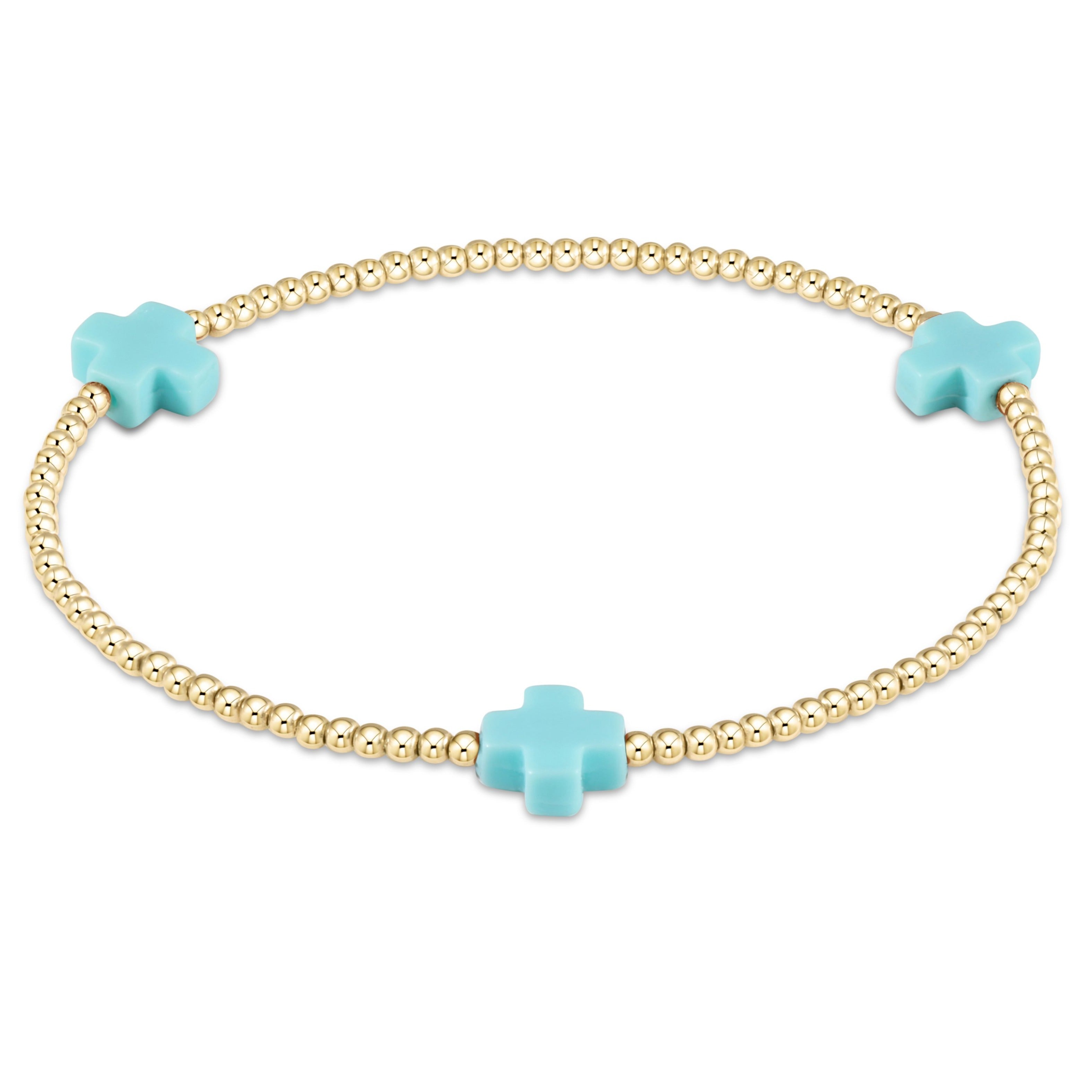 Signature Cross 2mm Gold Bracelet