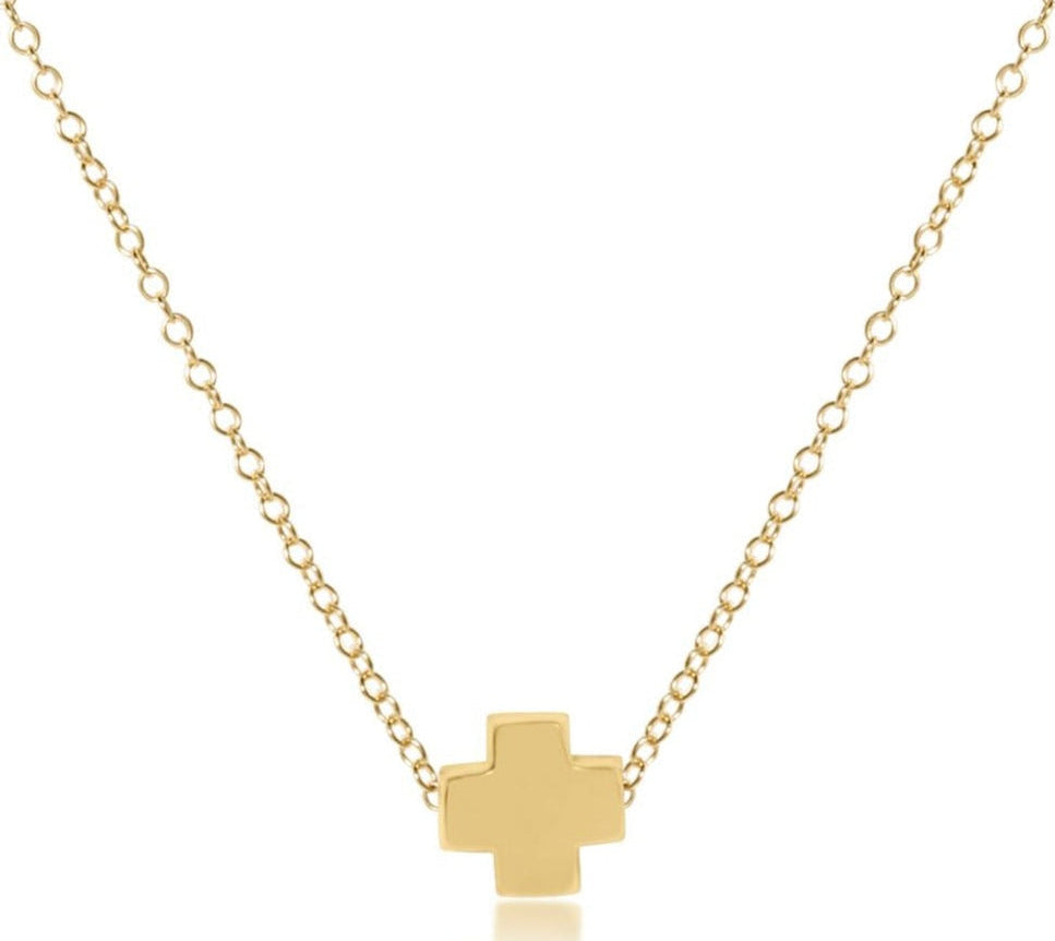egirl 14" Necklace Gold - Signature Cross Gold