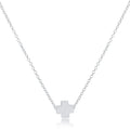 16" Necklace Sterling - Signature Cross Sterling