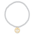 Classic Mixed Metal 3mm Bracelet - Guardian Angel Gold Disc