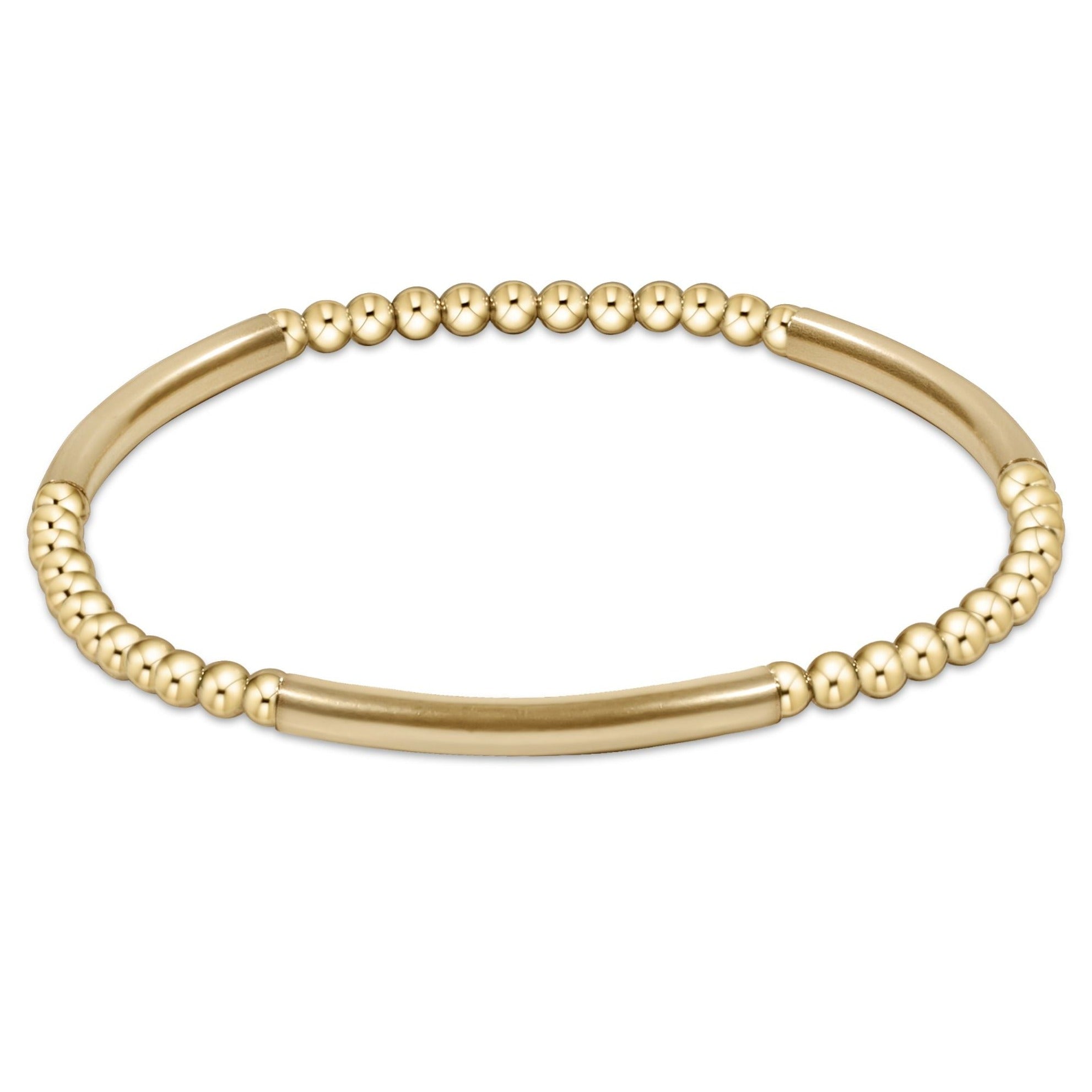 Bliss Bar Pattern Gold 3mm Bracelet