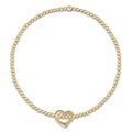 Classic Gold 2mm Bracelet - Love Small Gold Charm