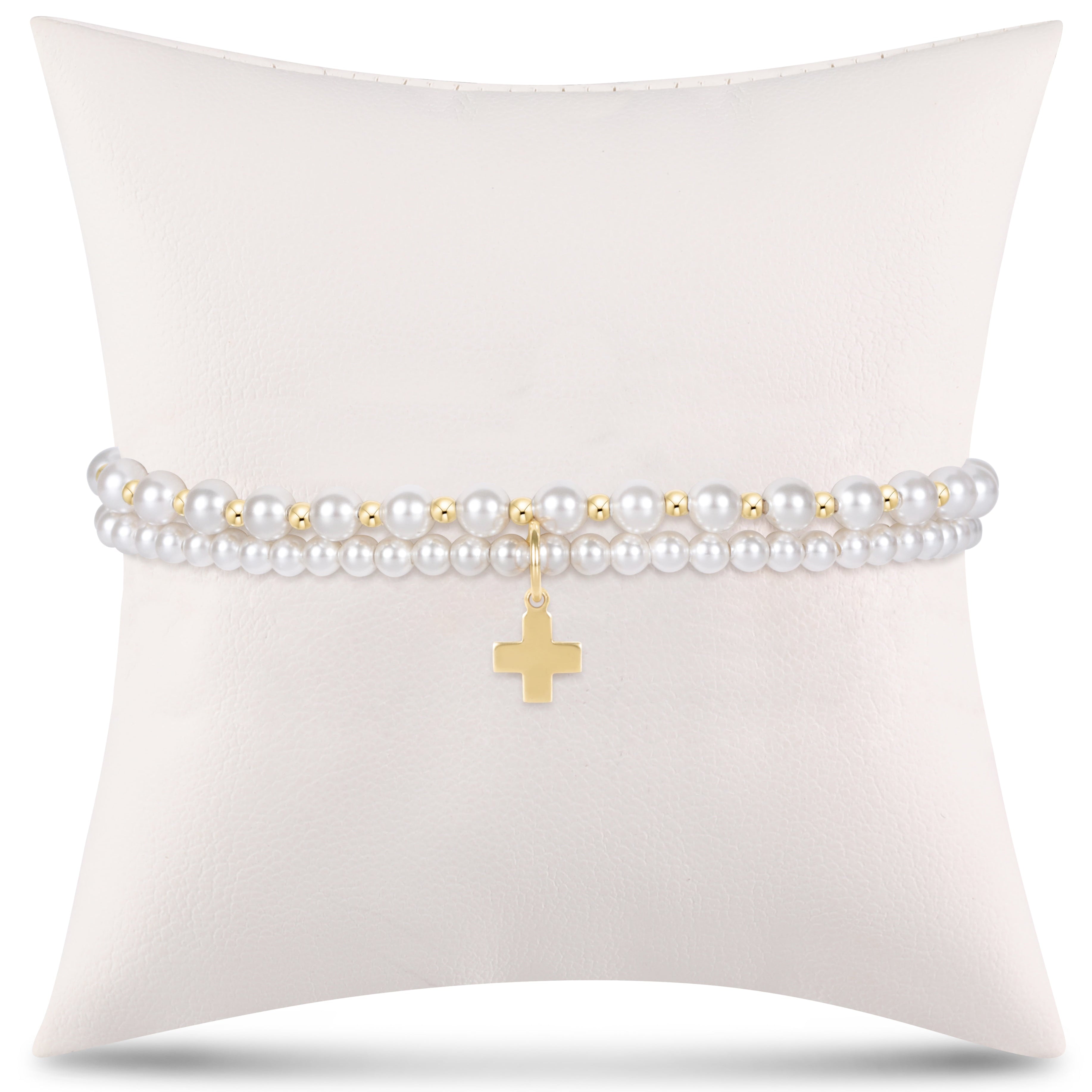 enewton Extends - grateful for you gift stack - pearl signature cross charm