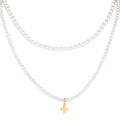 layers with meaning - pearl signature cross charm