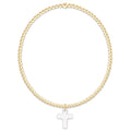 Classic Gold 2mm Bracelet - Blessed Crystal Charm