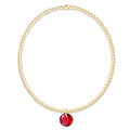 Classic Gold 2mm Bracelet - Reflection Small Charm - 07