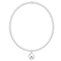 Classic Sterling 2mm Bracelet - Classic Sterling 8mm Charm