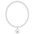Classic Sterling 3mm Bracelet - Classic Sterling 10mm Charm
