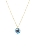 16" Necklace Gold - Reflection Small Charm - 03