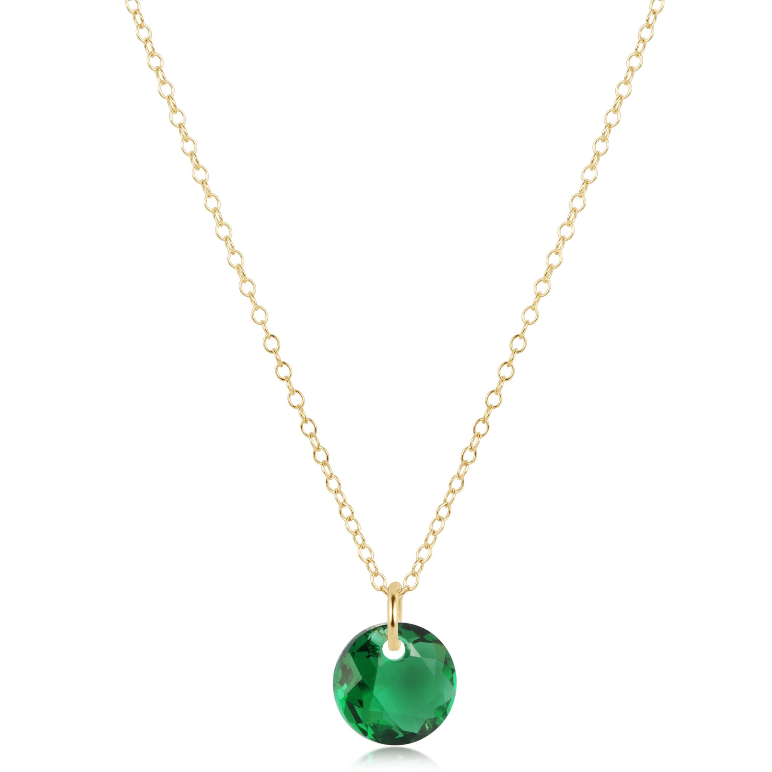16" Necklace Gold - Reflection Small Charm - 05