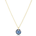 16" Necklace Gold - Reflection Small Charm - 09