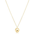 16" Necklace Gold - Classic Gold 8mm Charm