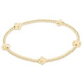 Signature Cross Small 2mm Gold Bracelet - Gold