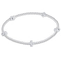 Signature Cross Small 2mm Sterling Bracelet - Sterling