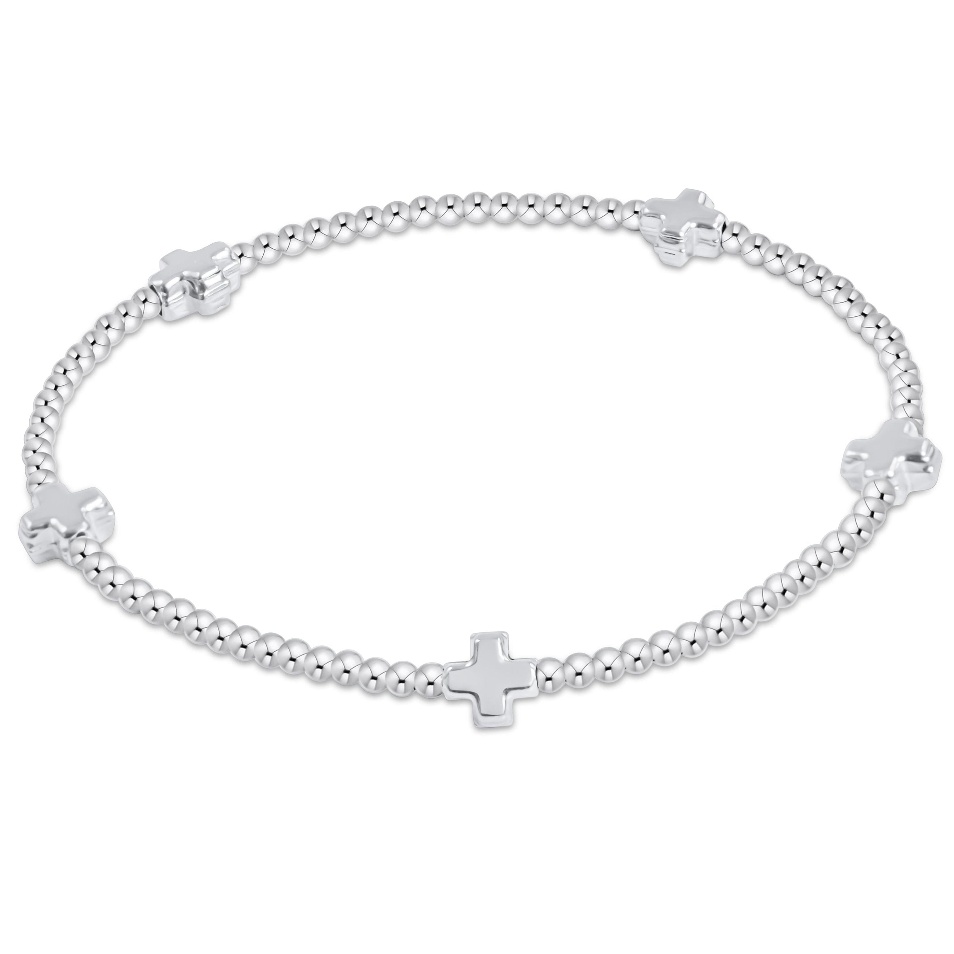Signature Cross Small 2mm Sterling Bracelet - Sterling