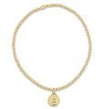 Classic Gold 2mm Bracelet - Respect Small Gold Disc