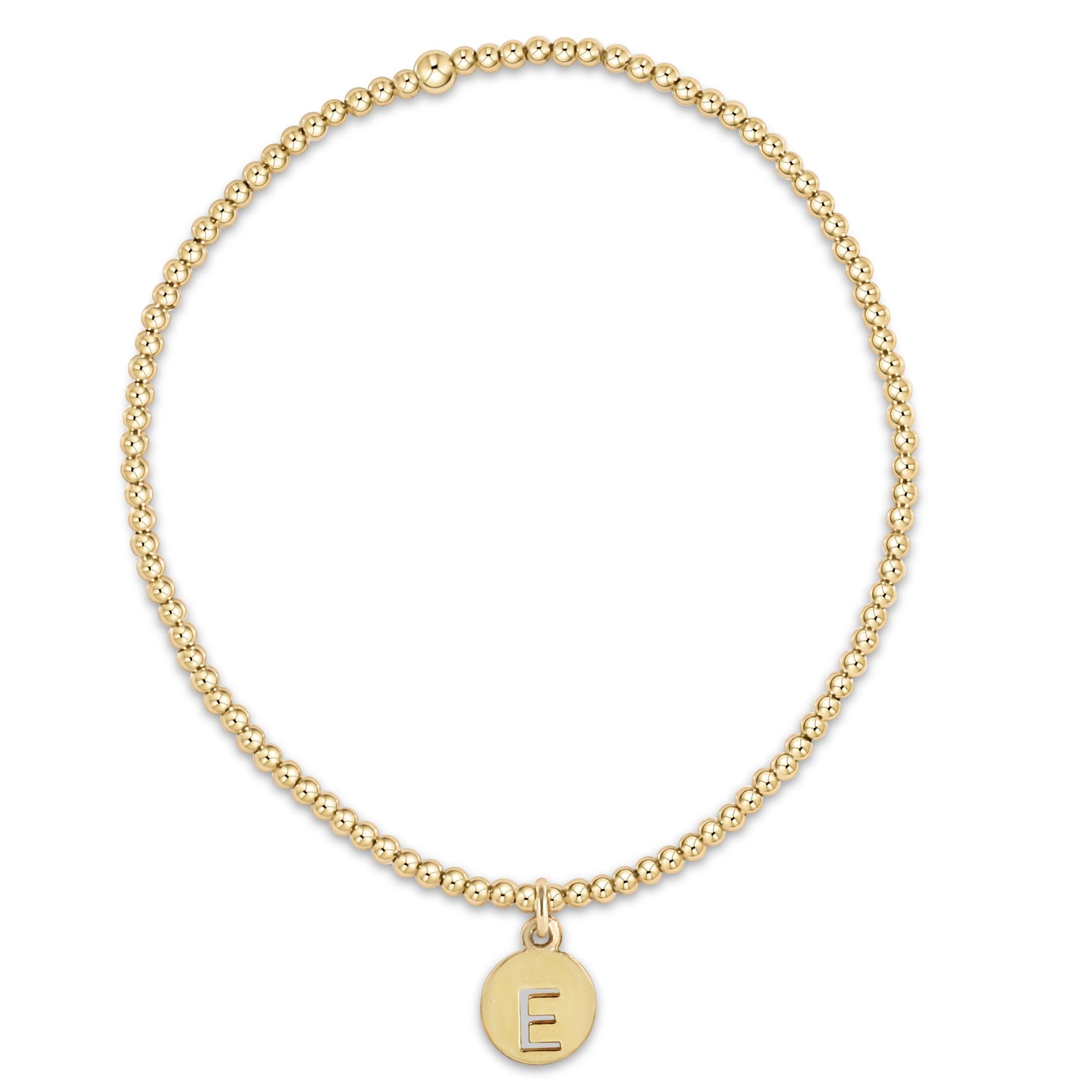 Classic Gold 2mm Bracelet - Respect Small Gold Disc