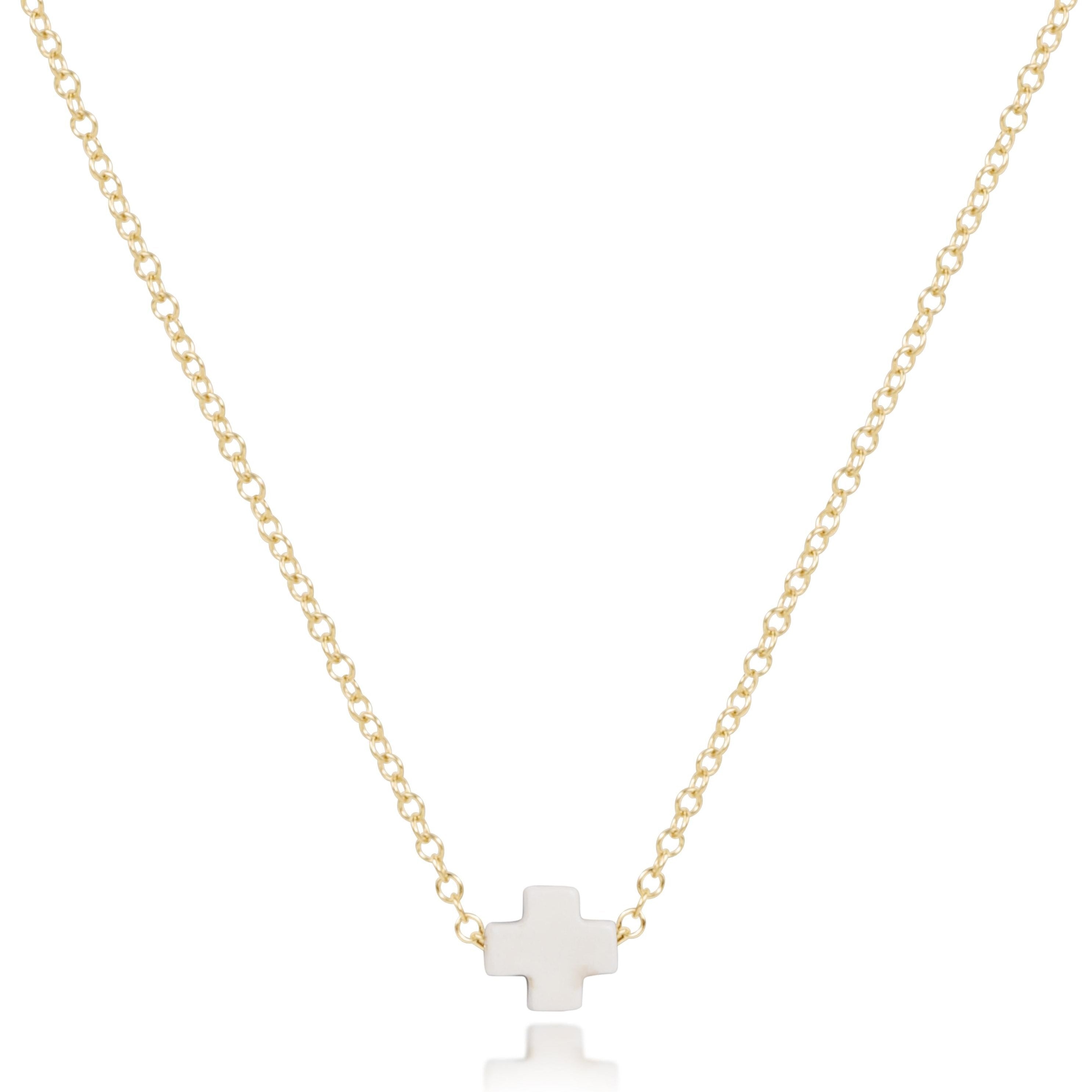 egirl 14" Necklace Gold - Signature Cross Small
