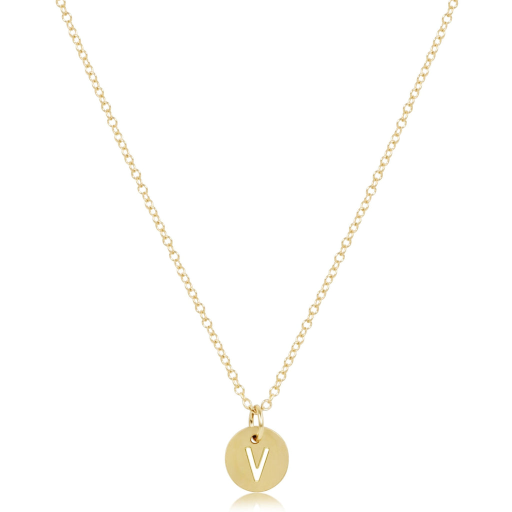 16" Necklace Gold - Respect Small Gold Disc