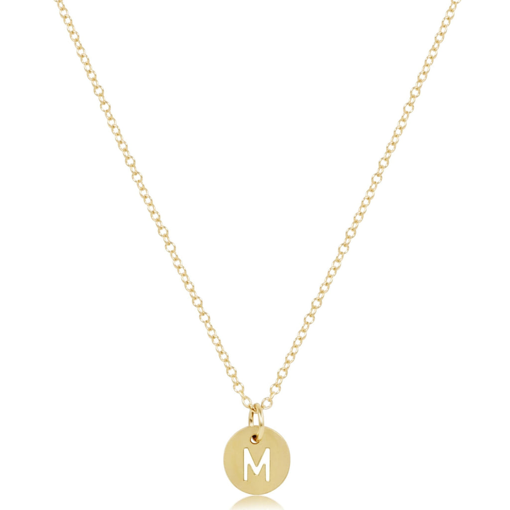 16" Necklace Gold - Respect Small Gold Disc