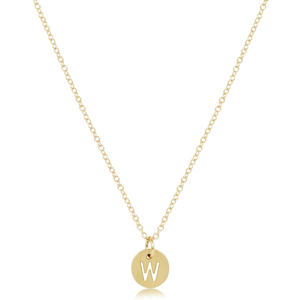 16" Necklace Gold - Respect Small Gold Disc