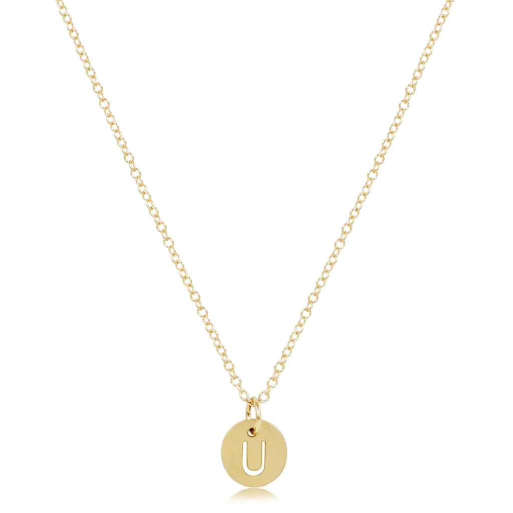 16" Necklace Gold - Respect Small Gold Disc