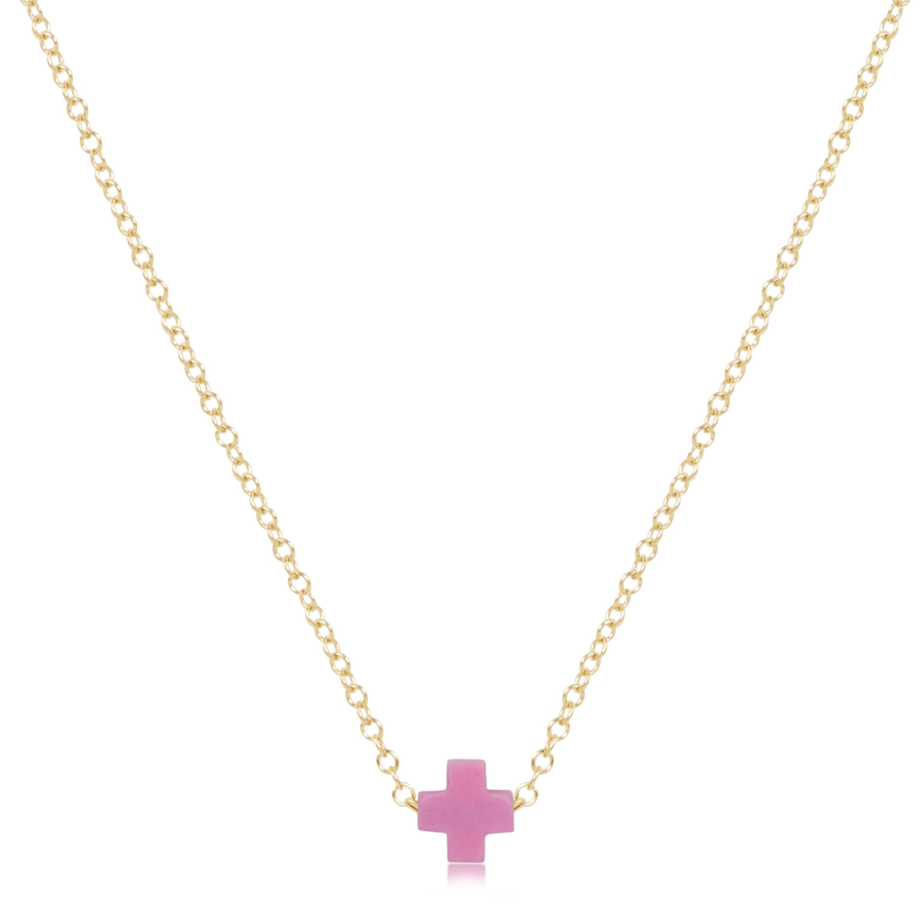 egirl 14" Necklace Gold - Signature Cross Small