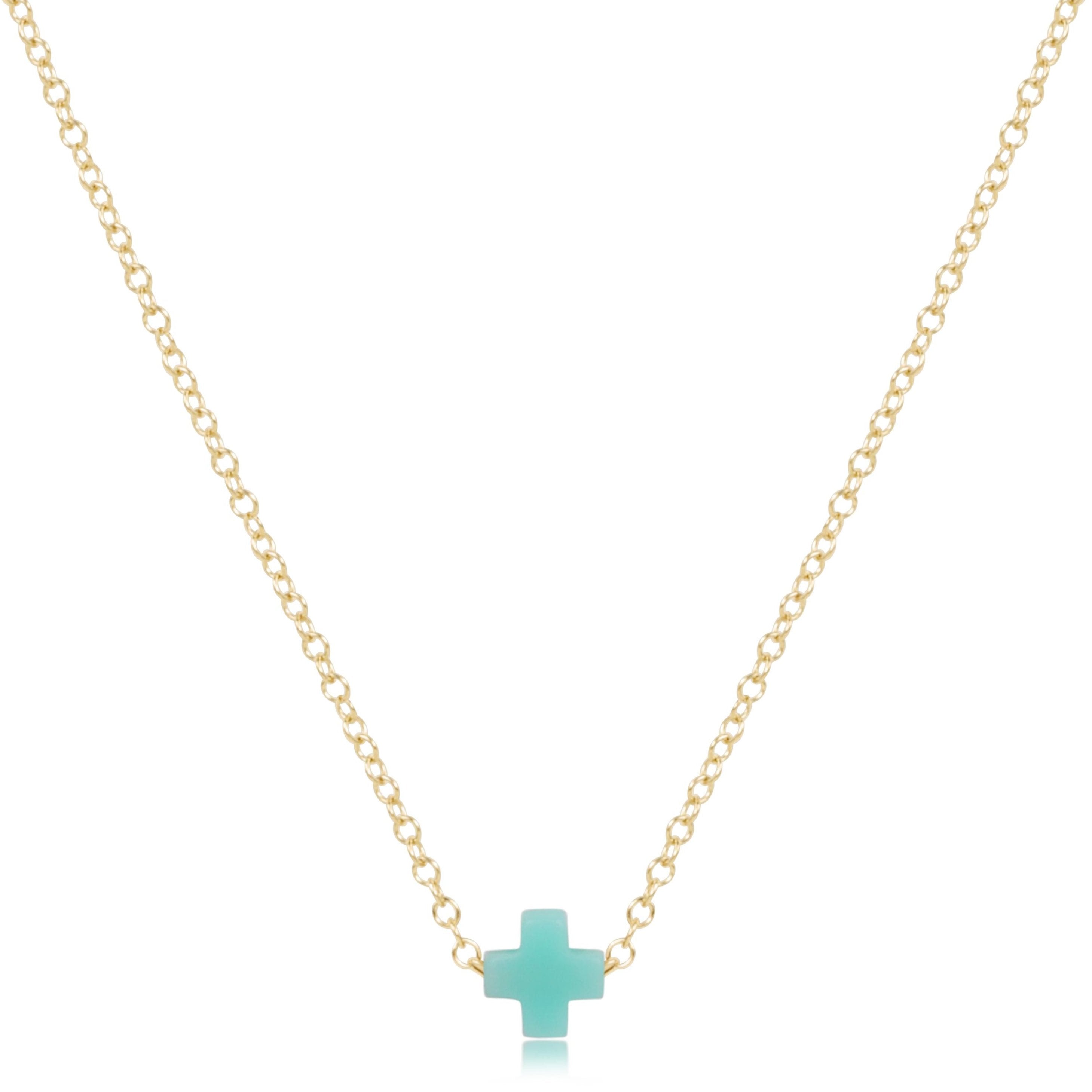 egirl 14" Necklace Gold - Signature Cross Small
