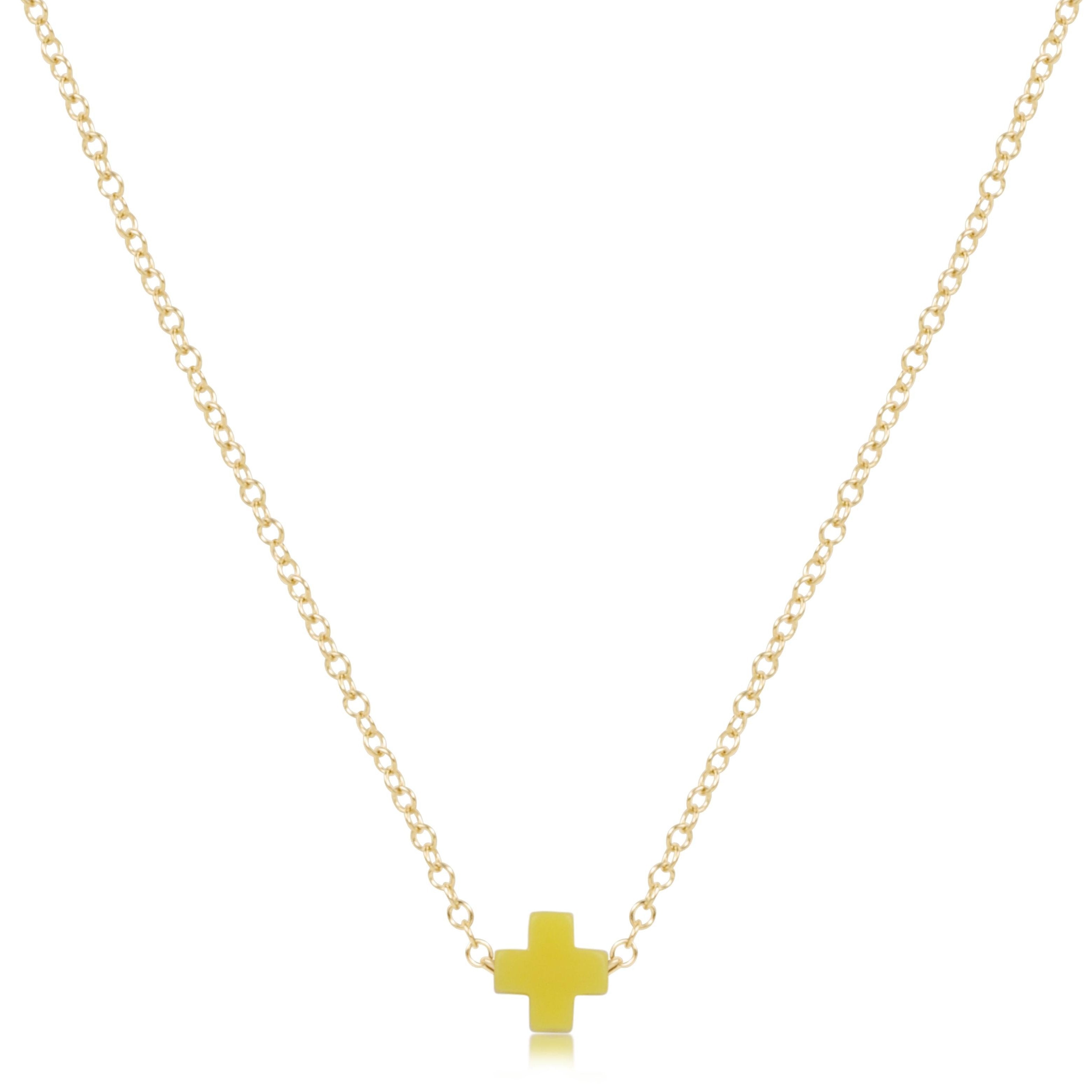 egirl 14" Necklace Gold - Signature Cross Small