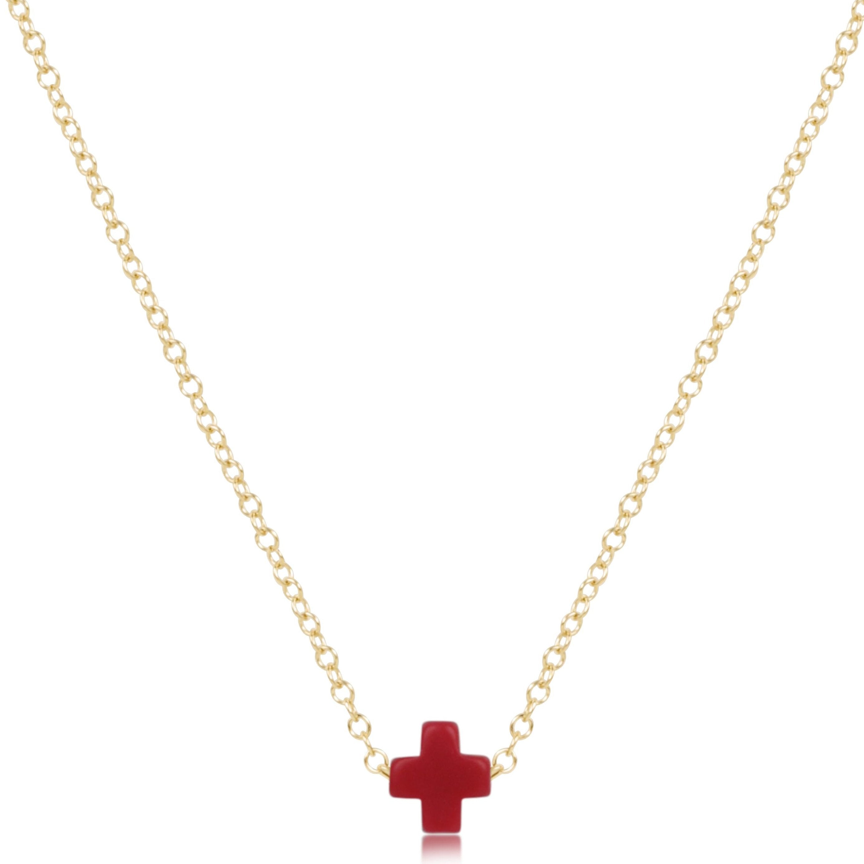 egirl 14" Necklace Gold - Signature Cross Small