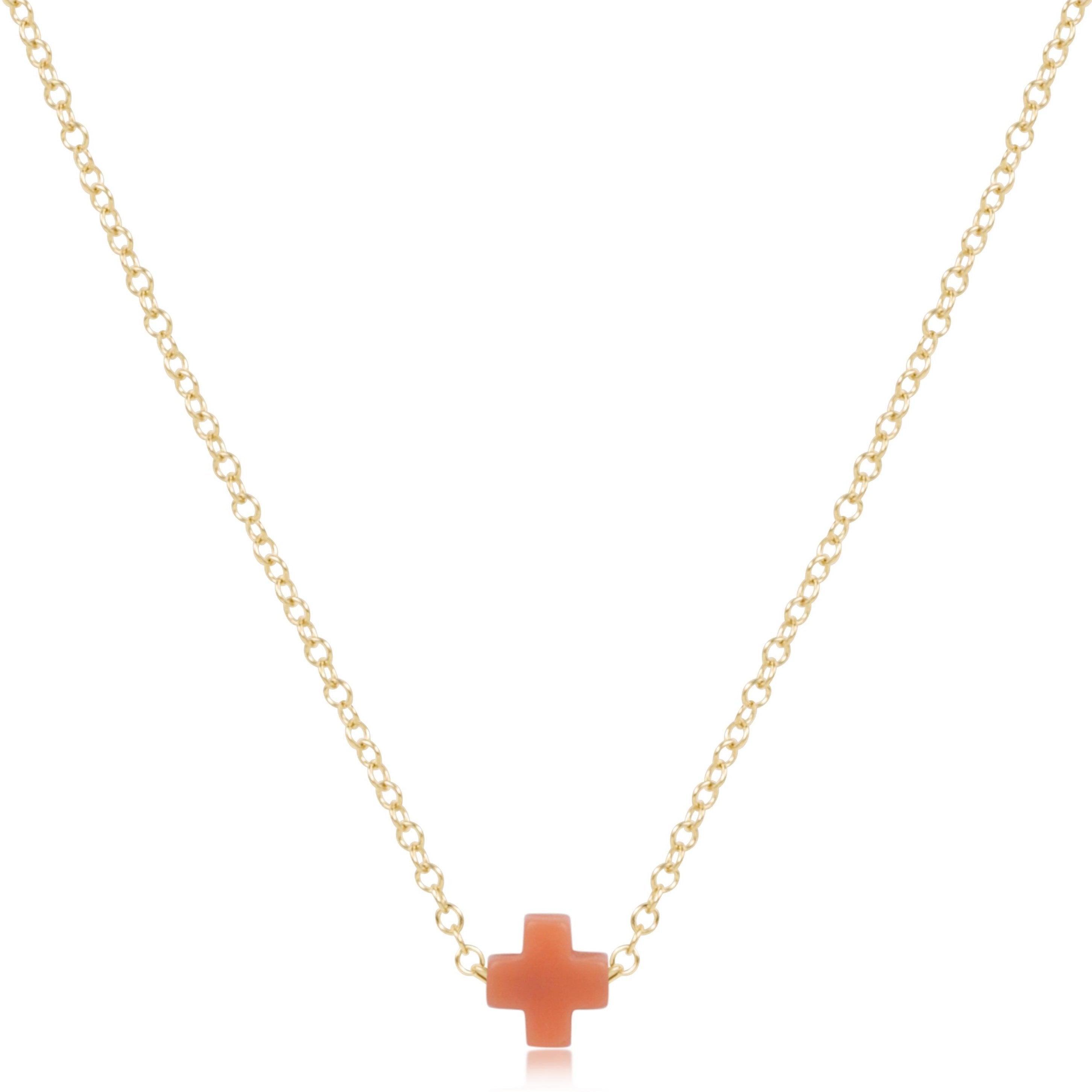 egirl 14" Necklace Gold - Signature Cross Small