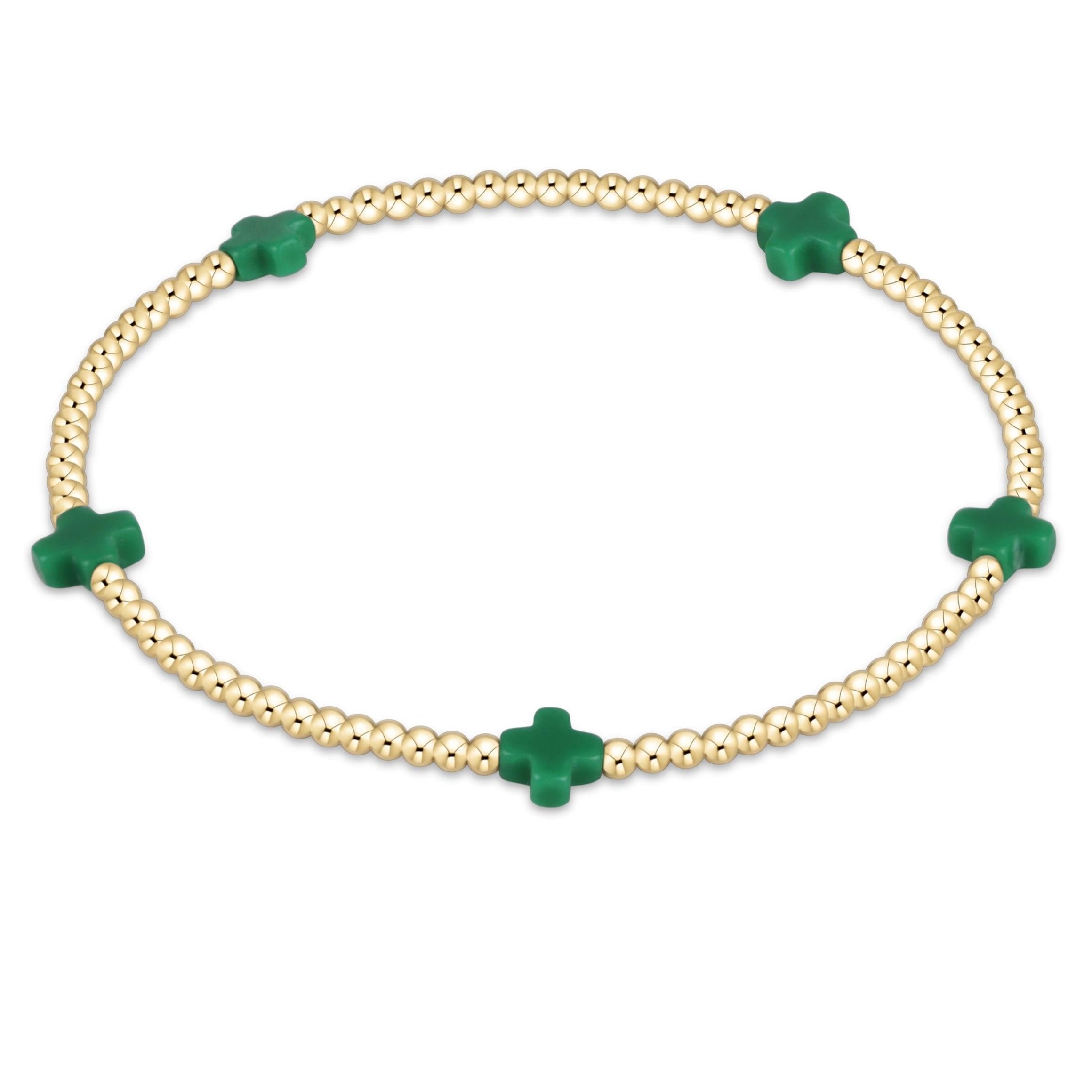 Signature Cross Small 2mm Gold Bracelet