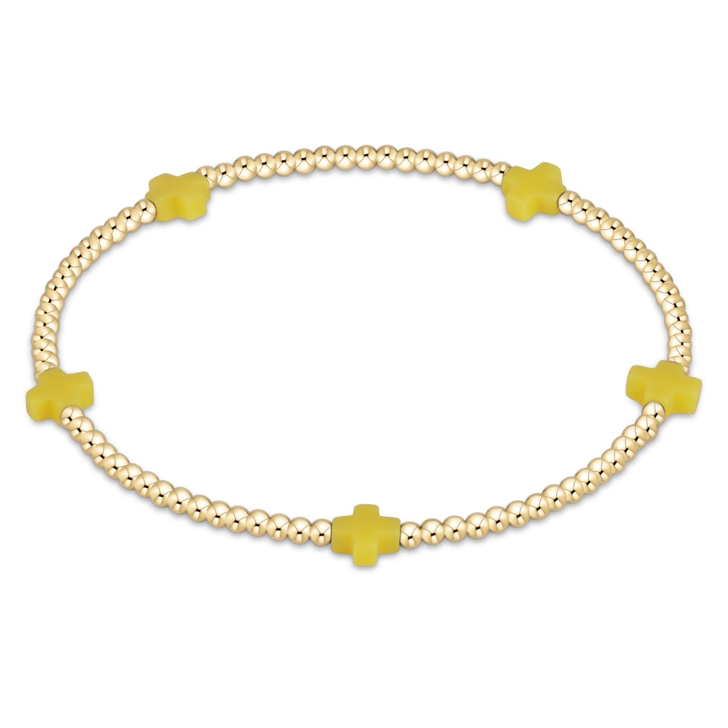 egirl Signature Cross Small 2mm Gold Bracelet