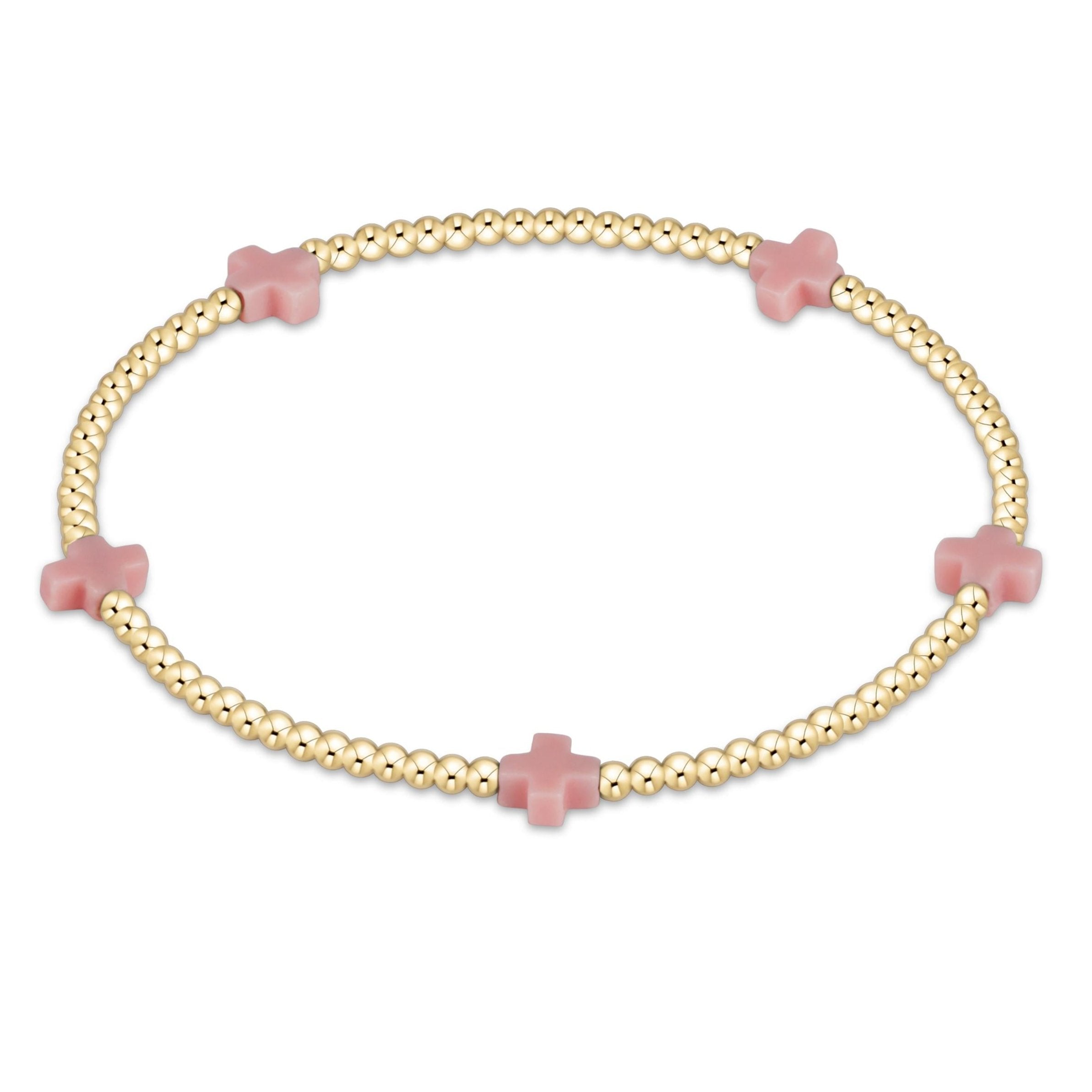 Signature Cross Small 2mm Gold Bracelet