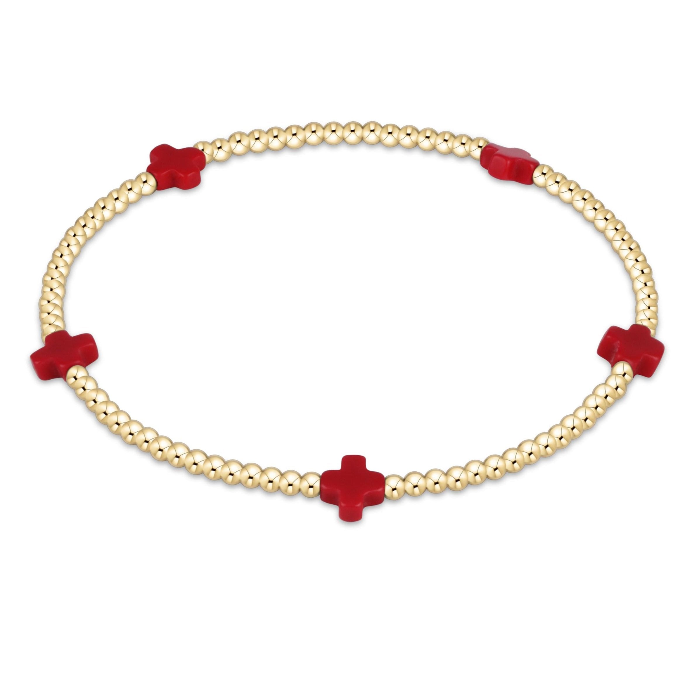 egirl Signature Cross Small 2mm Gold Bracelet