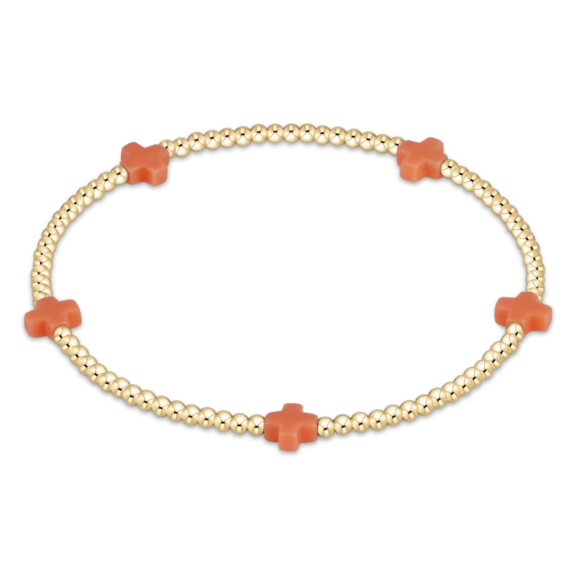 egirl Signature Cross Small 2mm Gold Bracelet
