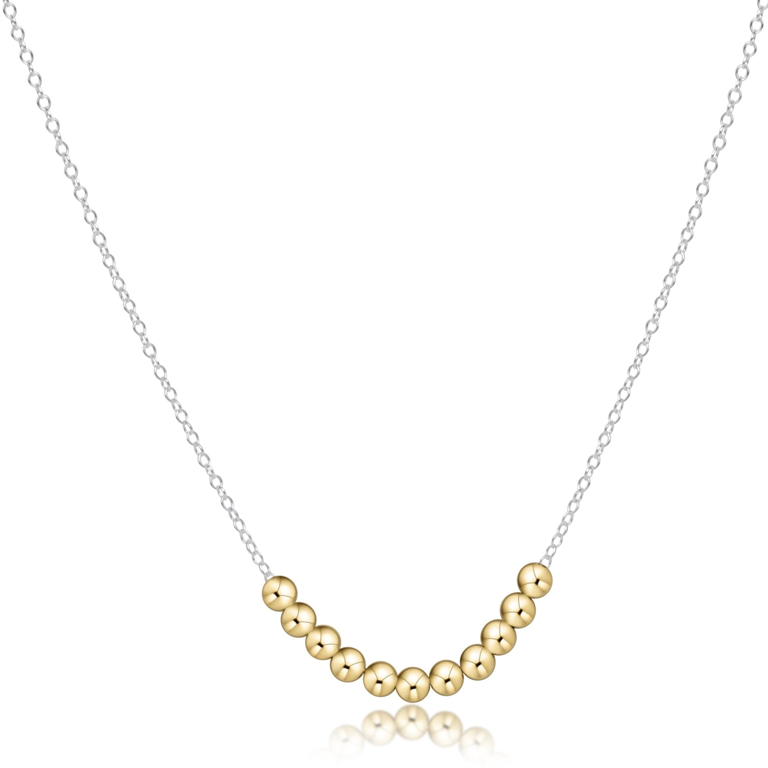 16" Necklace Mixed Metal - Beaded Bliss Gold