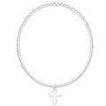 Classic Sterling 2mm Bracelet - Blessed Crystal Charm