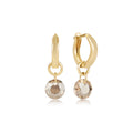 Huggie Gold 0.5" Hoop - Reflection Small Charm - 11