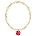 Classic Gold 3mm Bracelet - Reflection Charm - 07