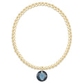 Classic Gold 3mm Bracelet - Reflection Charm - 09
