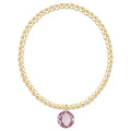 Classic Gold 3mm Bracelet - Reflection Charm - 02