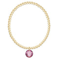 Classic Gold 3mm Bracelet - Reflection Charm - 10