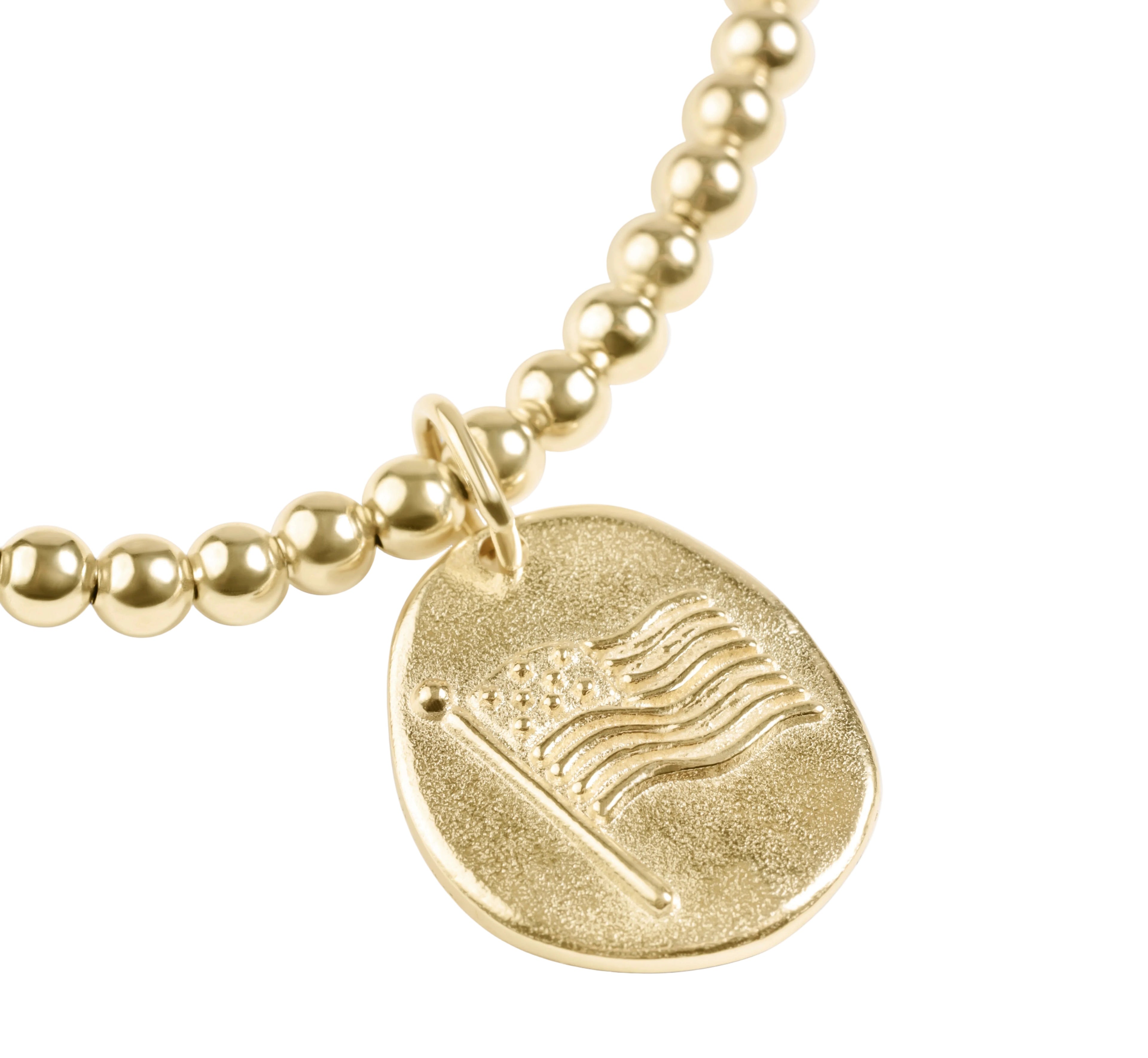 Classic Gold 3mm Bracelet - Inspire America Gold Disc