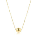 16" Necklace Gold - Classic Gold 8mm Bead