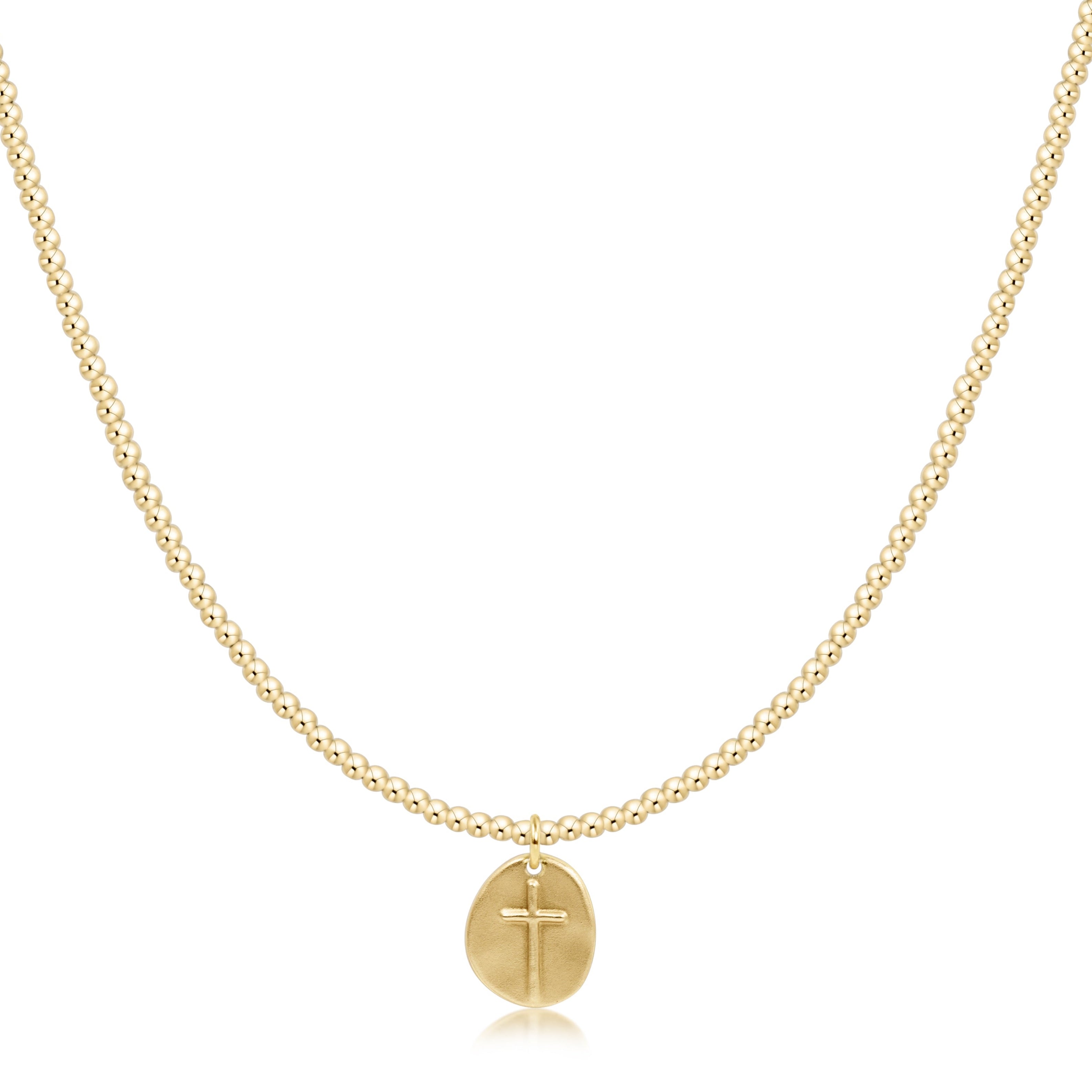 Choker Beaded - Classic Gold 2mm - Inspire Small Gold Disc